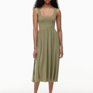 Aritzia Market Midi Dress  Khaki Green Size XL